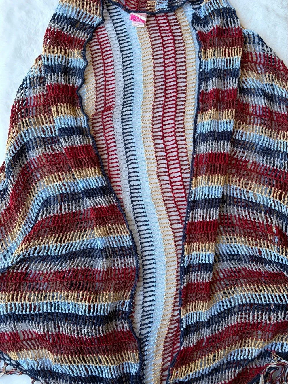 Anna Kosturova Crochet Denium Stripe Scarf